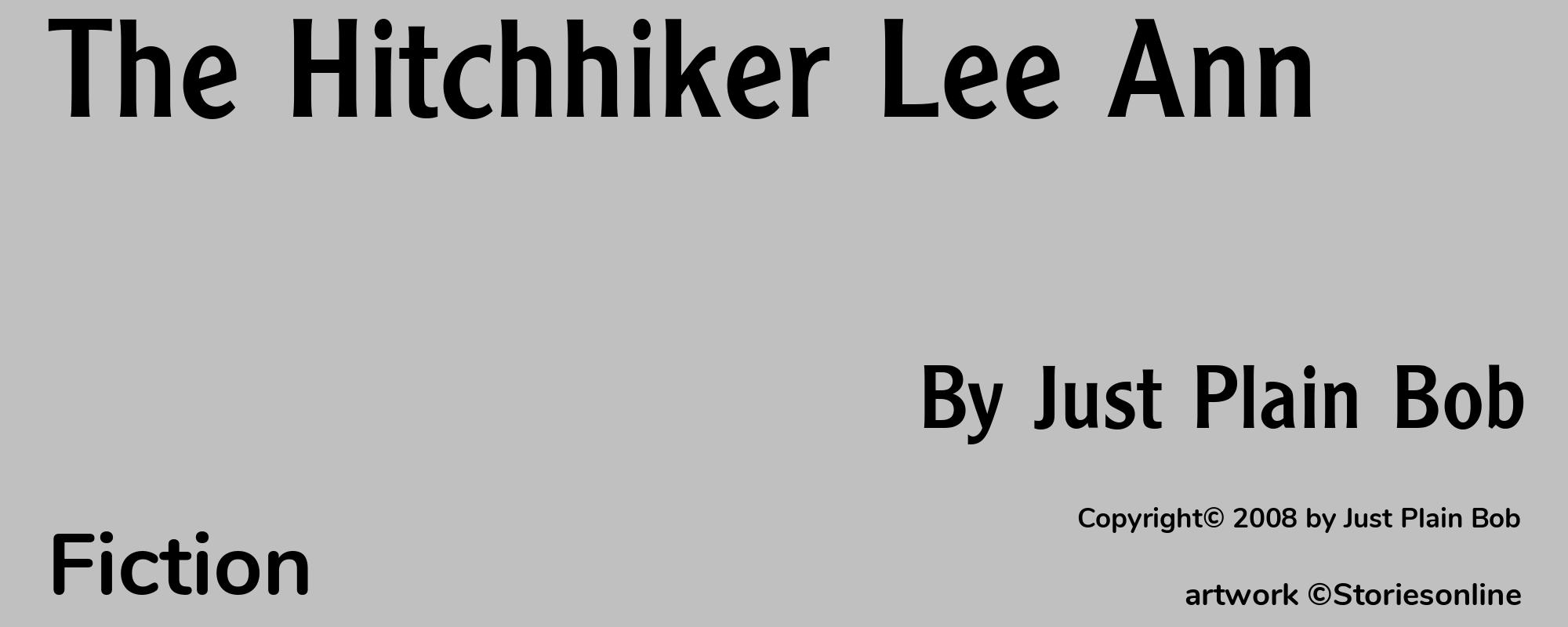 The Hitchhiker Lee Ann - Cover