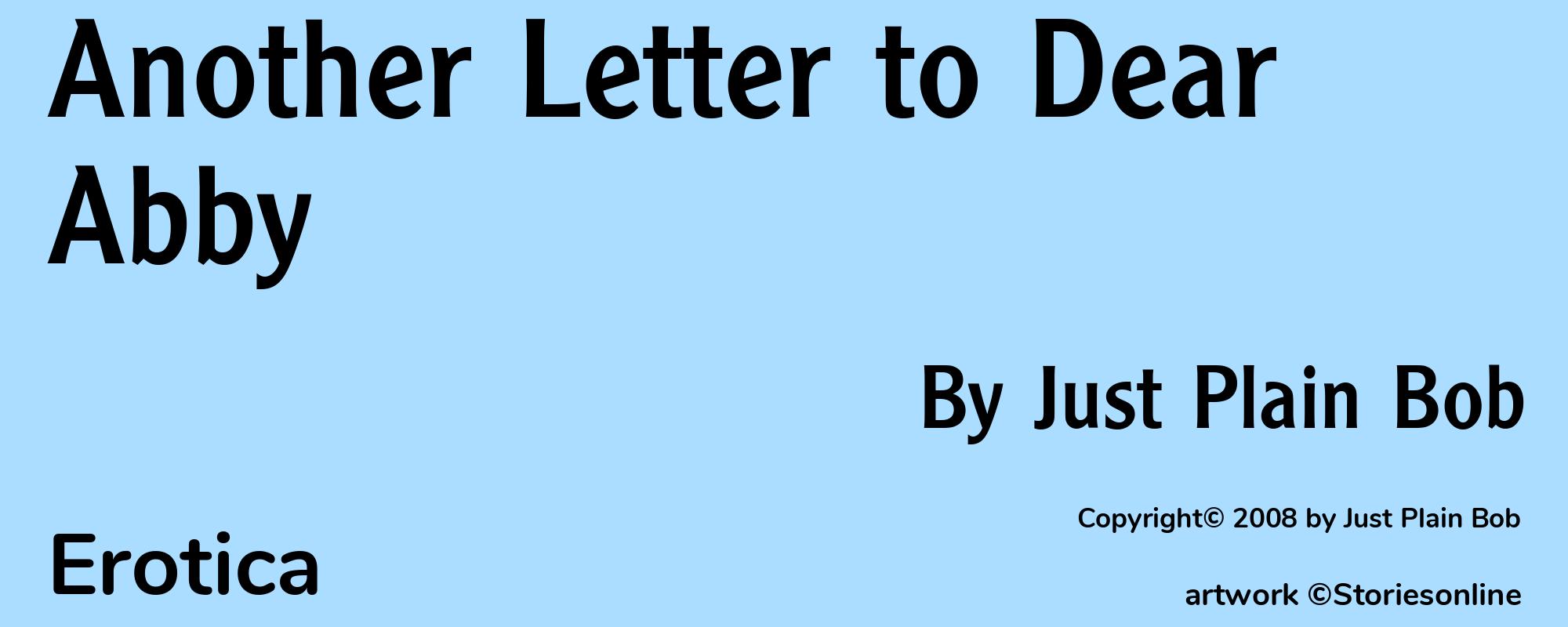 Another Letter to Dear Abby - Cover