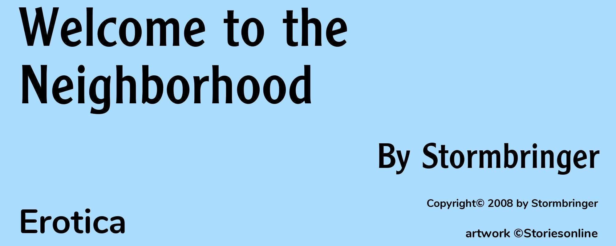 Welcome to the Neighborhood - Cover