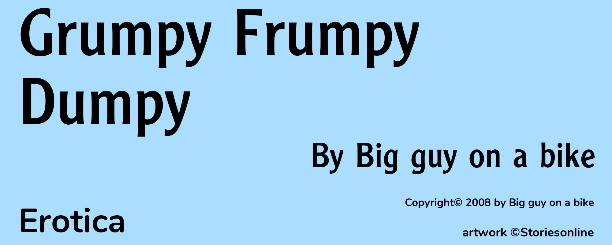 Grumpy Frumpy Dumpy - Cover