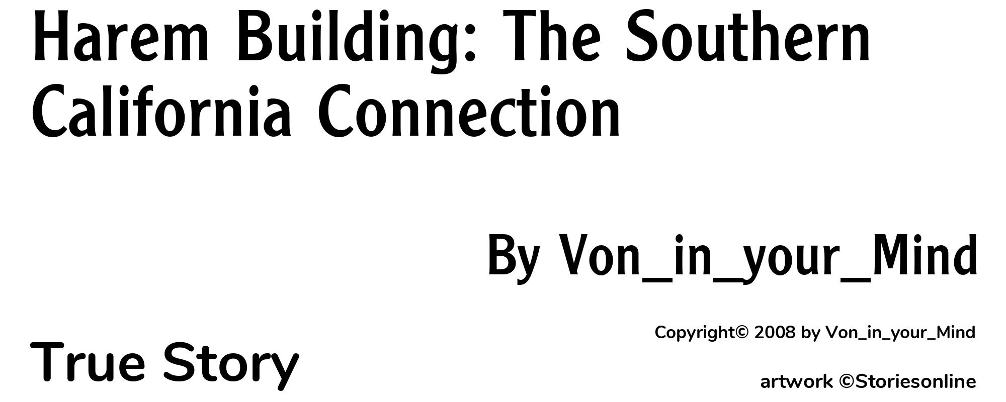 Harem Building: The Southern California Connection - Cover