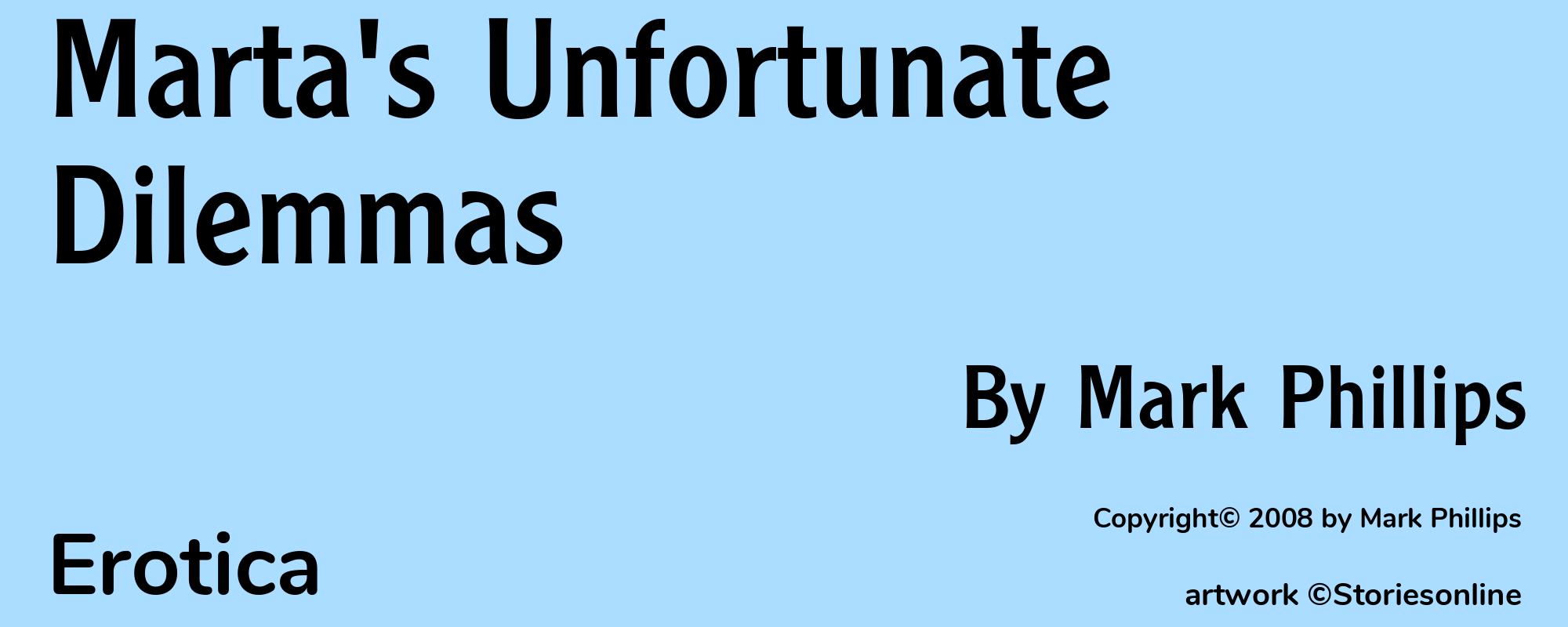 Marta's Unfortunate Dilemmas - Cover