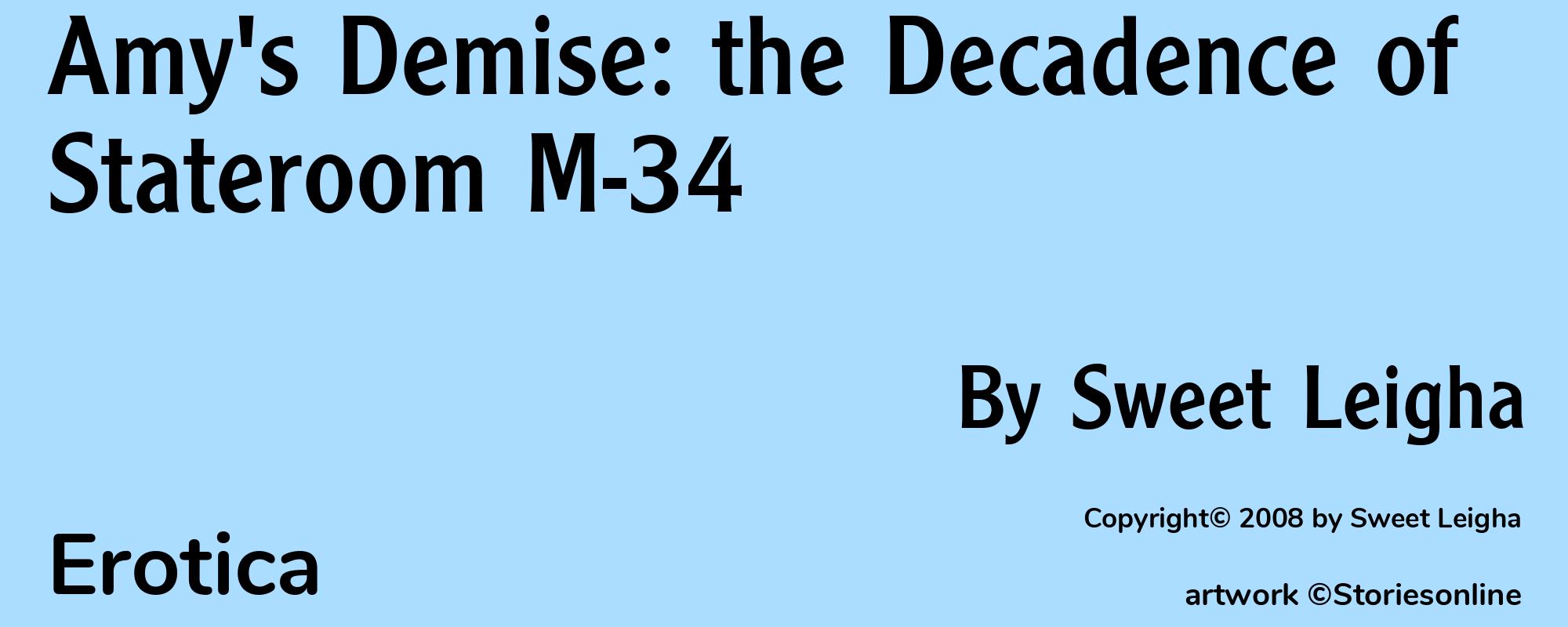 Amy's Demise: the Decadence of Stateroom M-34 - Cover