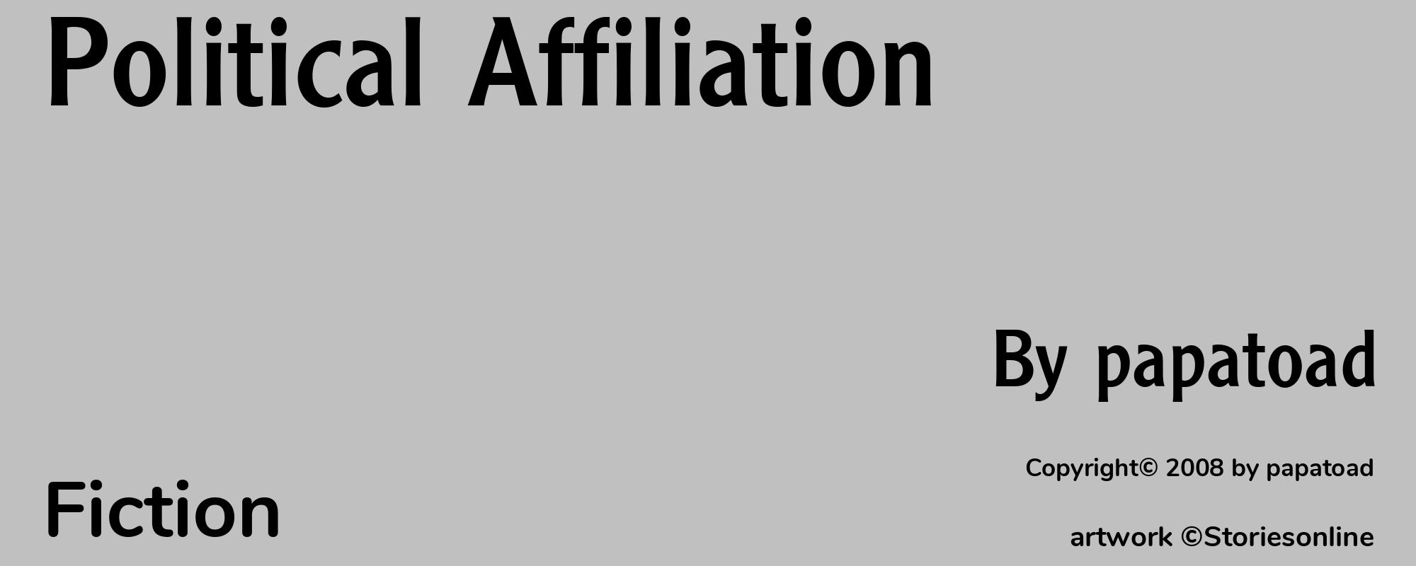 Political Affiliation - Cover