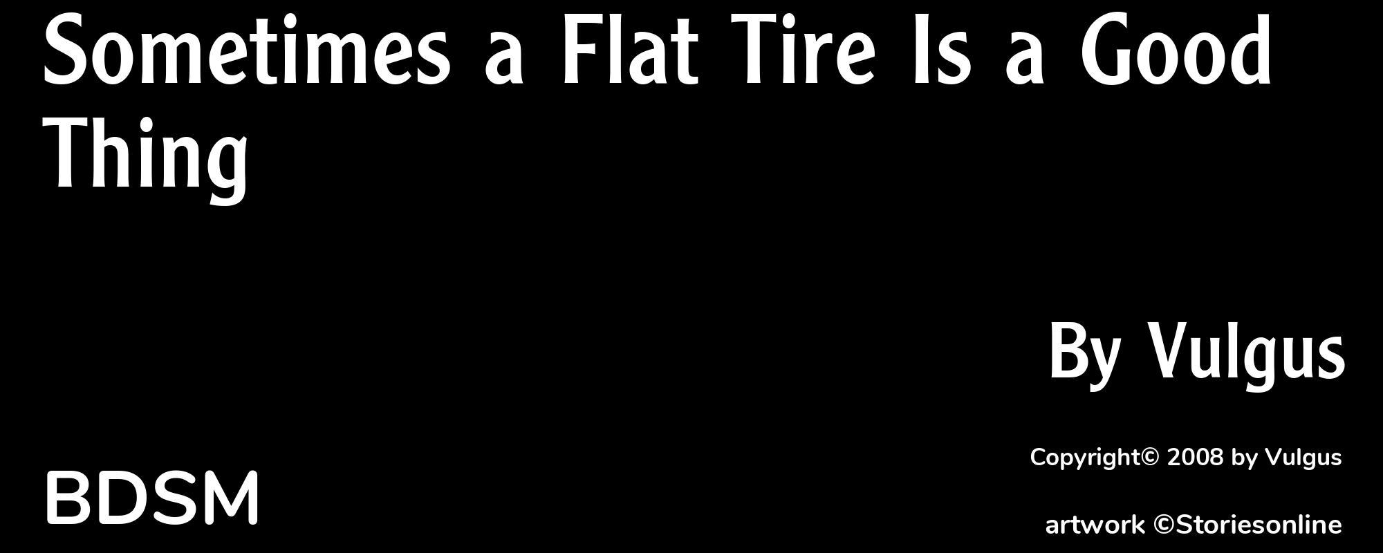 Sometimes a Flat Tire Is a Good Thing - Cover