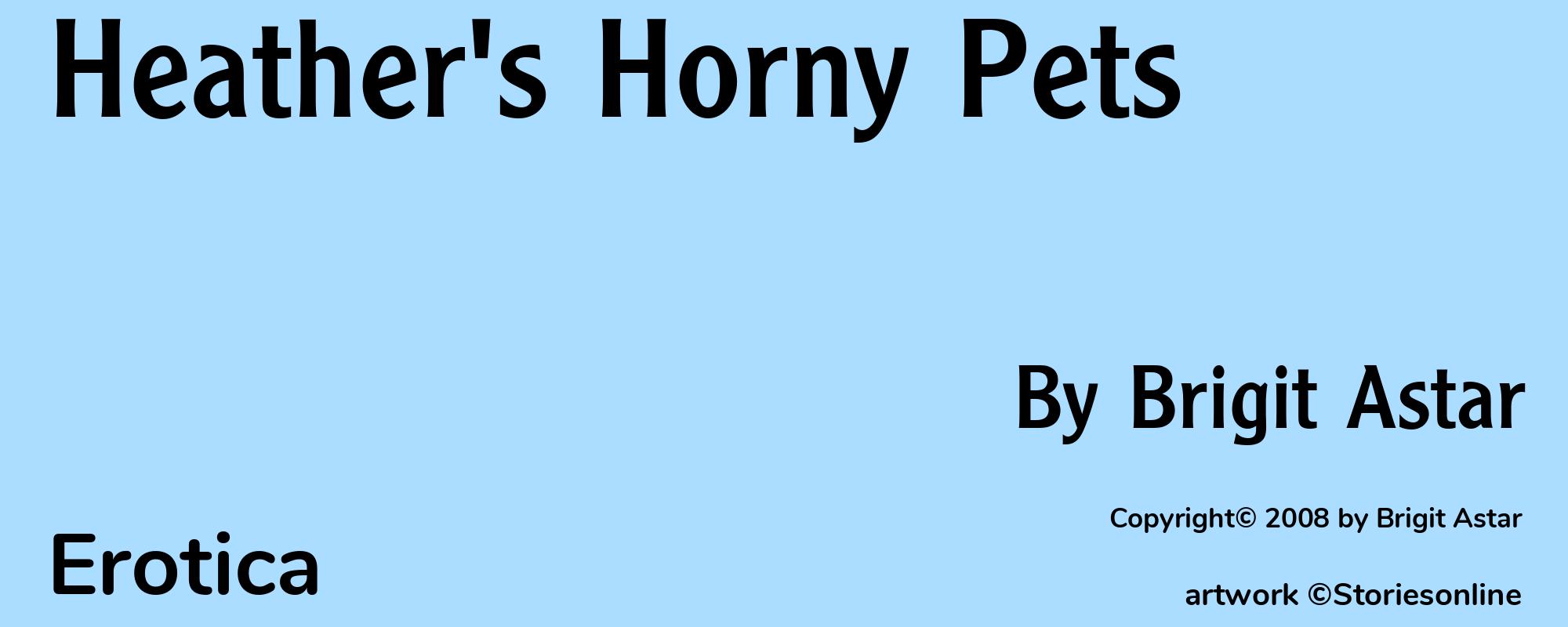 Heather's Horny Pets - Cover