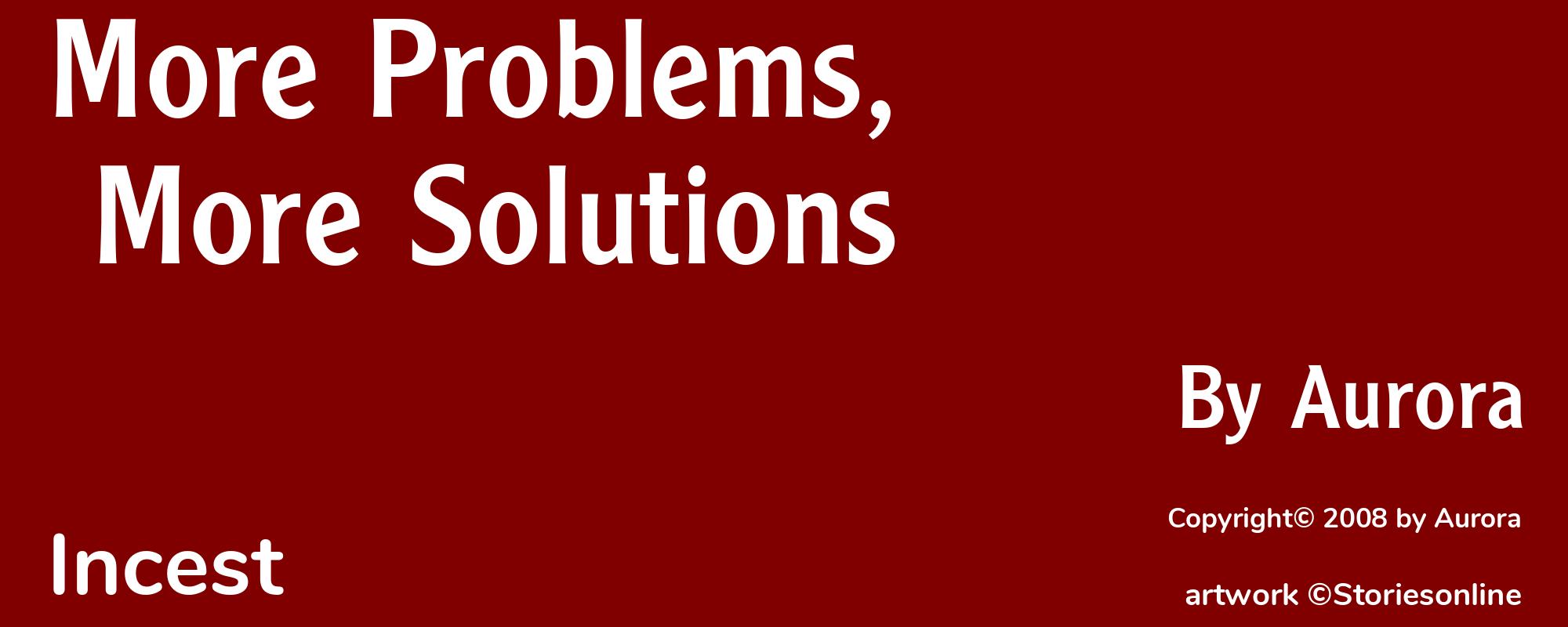 More Problems, More Solutions - Cover