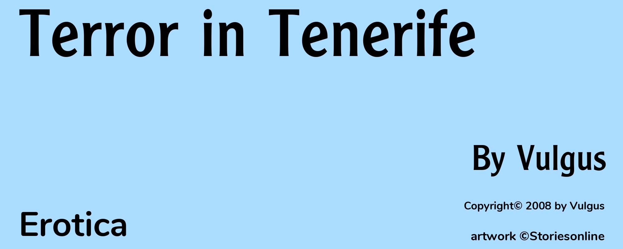 Terror in Tenerife - Cover