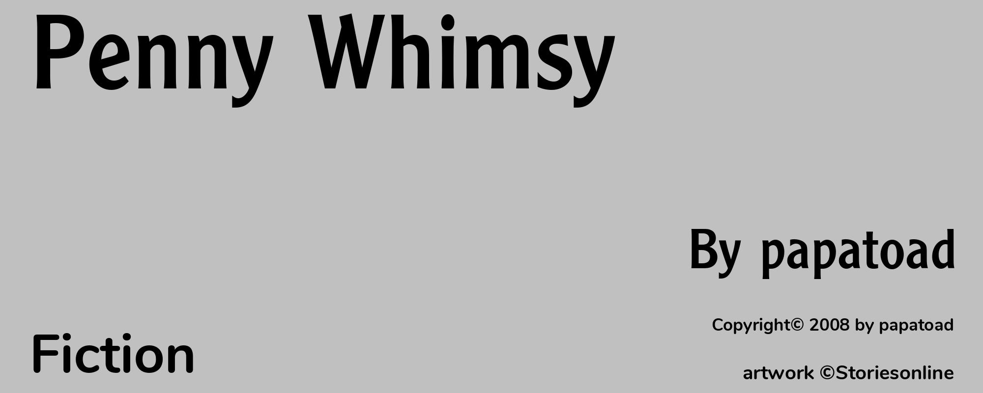 Penny Whimsy - Cover