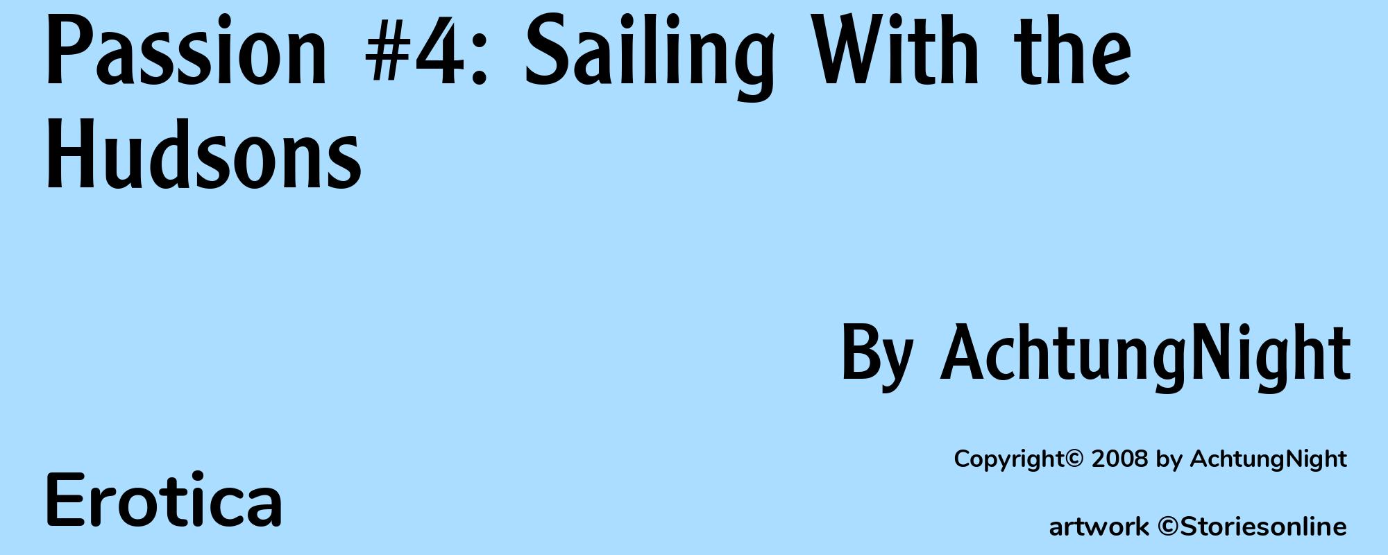 Passion #4: Sailing With the Hudsons - Cover