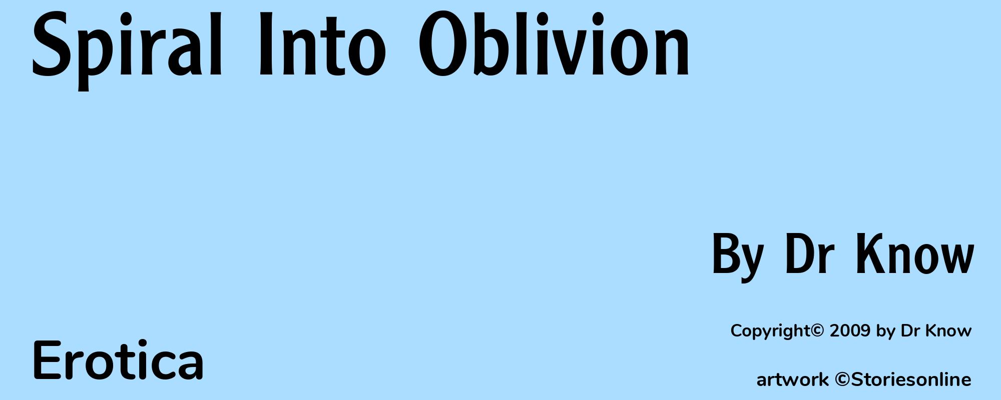 Spiral Into Oblivion - Cover