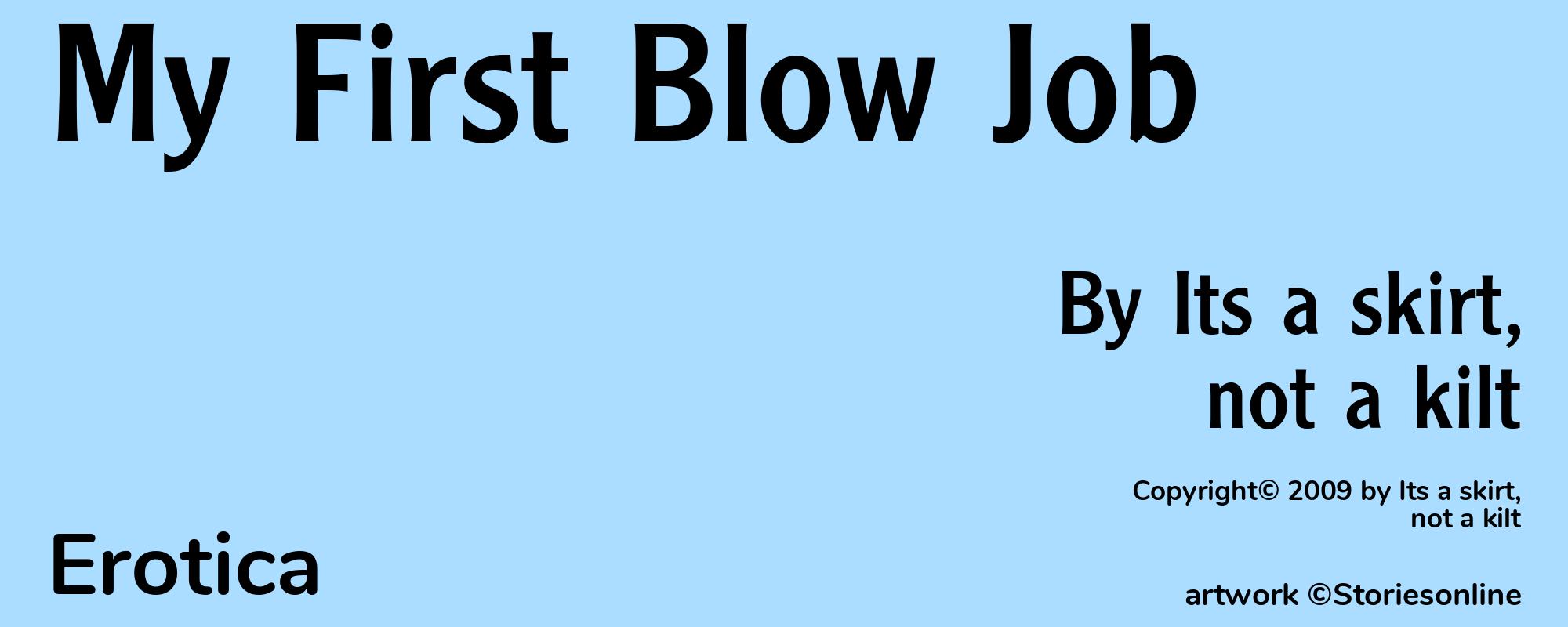 My First Blow Job - Cover