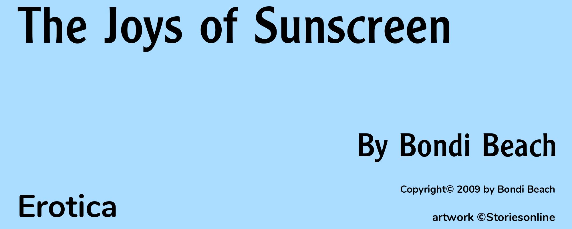 The Joys of Sunscreen - Cover