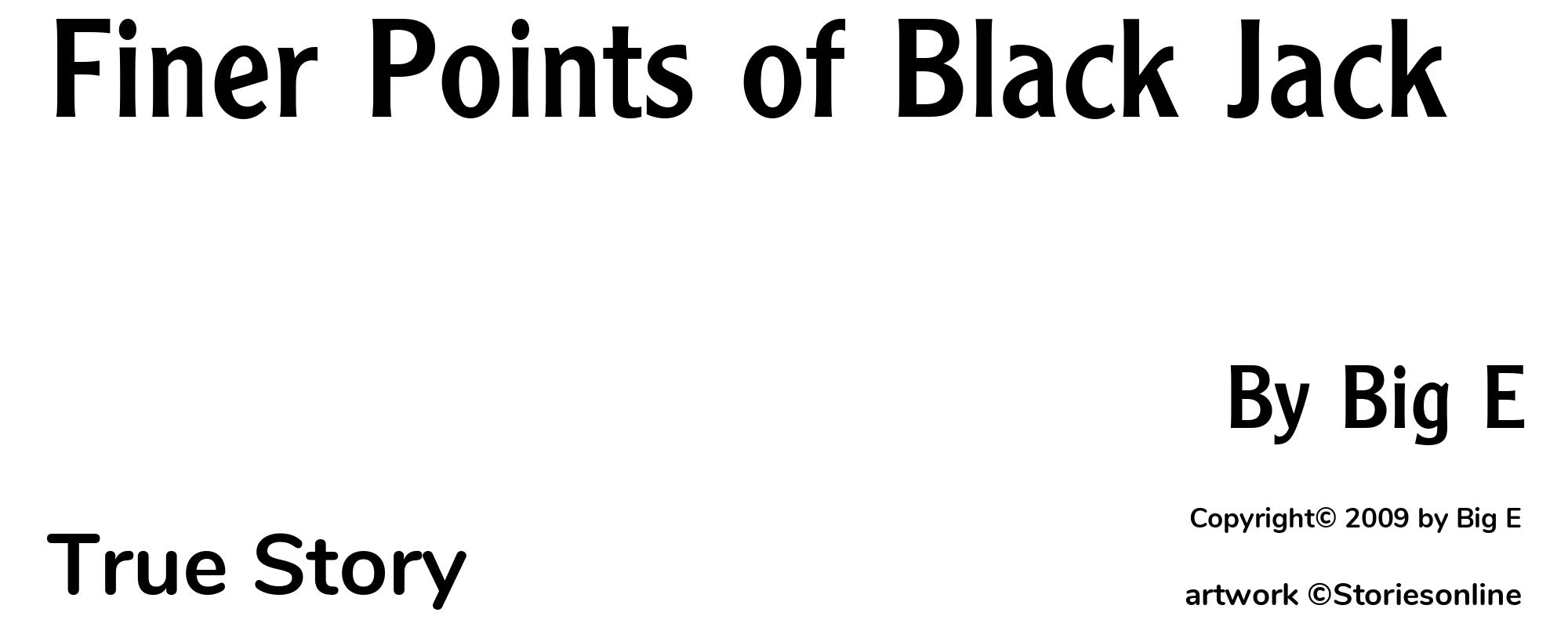 Finer Points of Black Jack - Cover