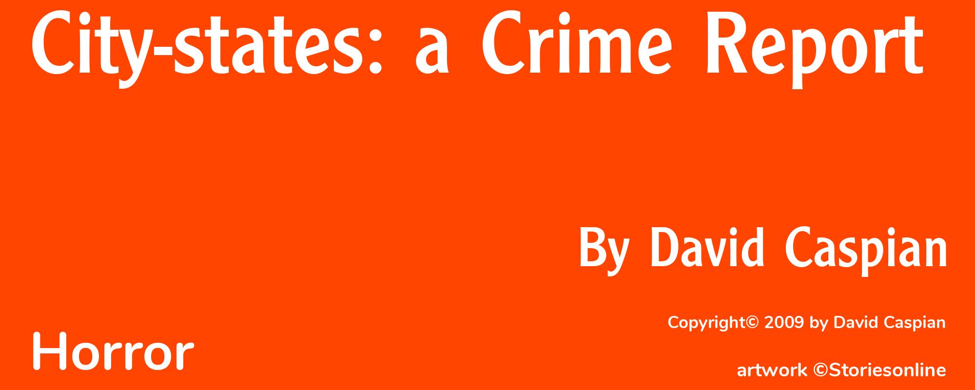 City-states: a Crime Report - Cover