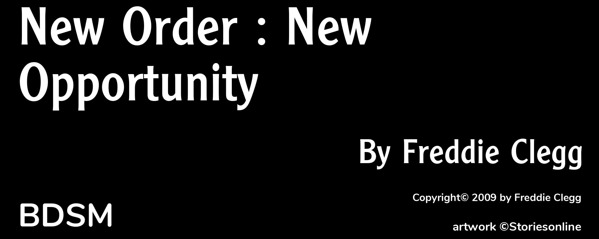 New Order : New Opportunity - Cover