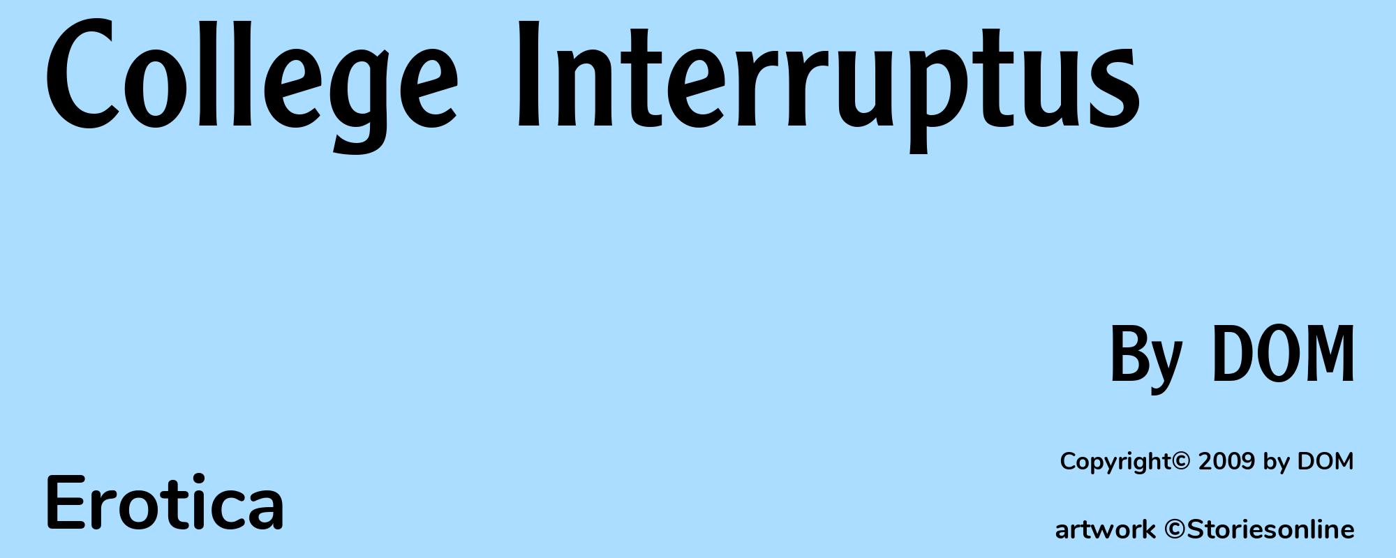 College Interruptus - Cover