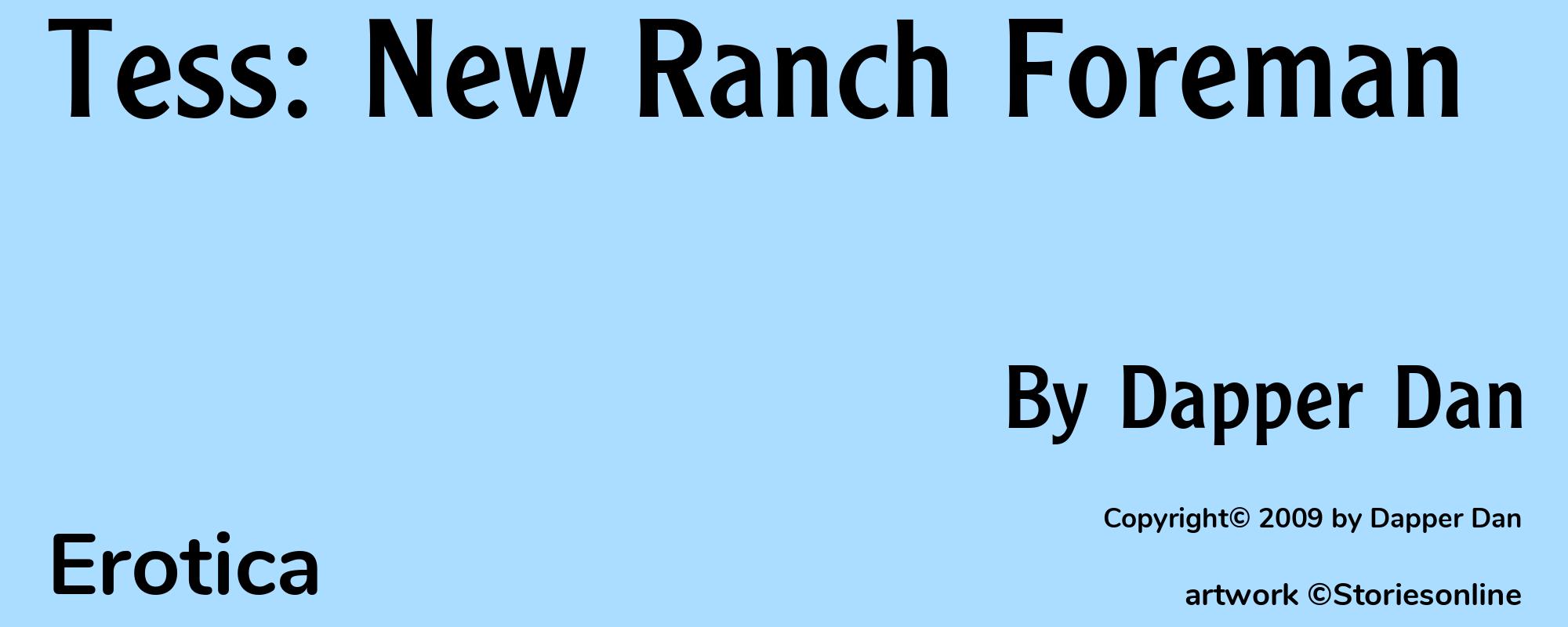 Tess: New Ranch Foreman - Cover