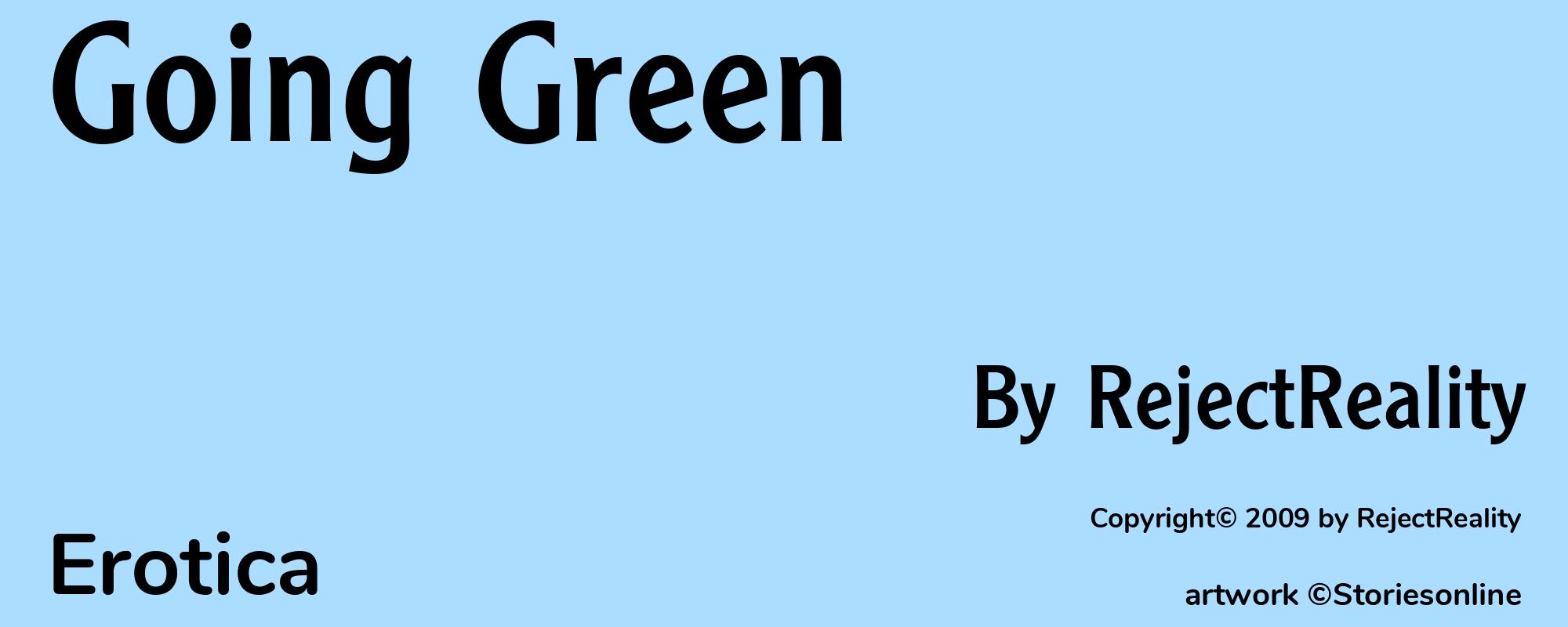 Going Green - Cover