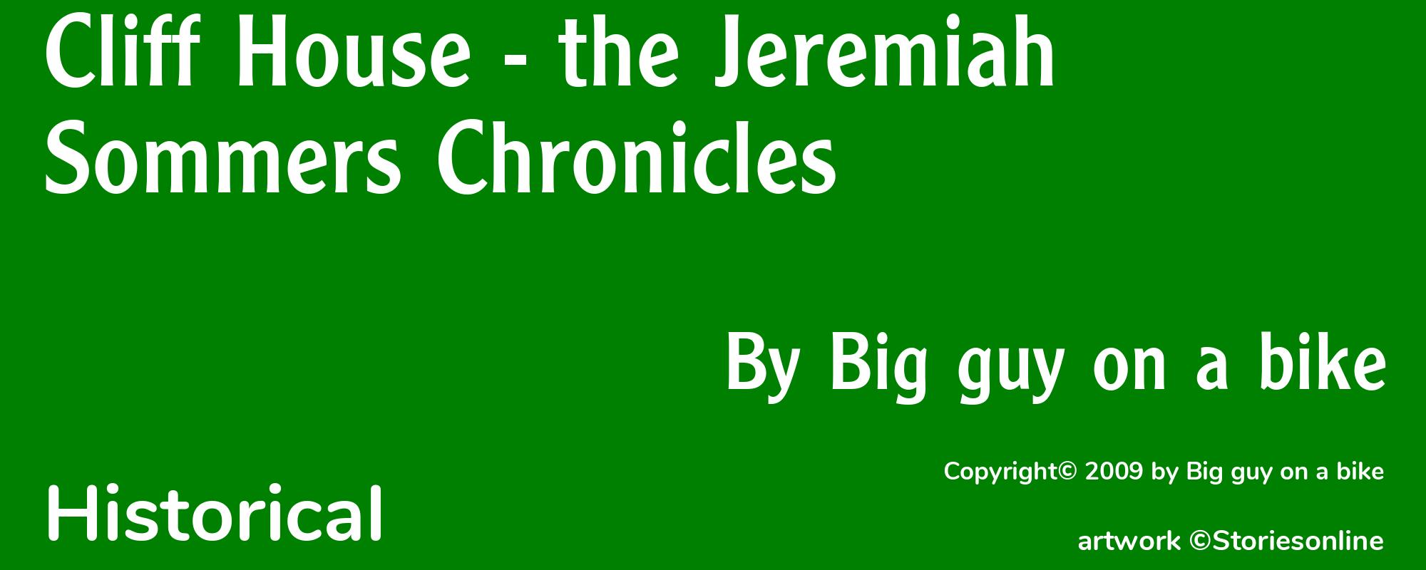 Cliff House - the Jeremiah Sommers Chronicles - Cover