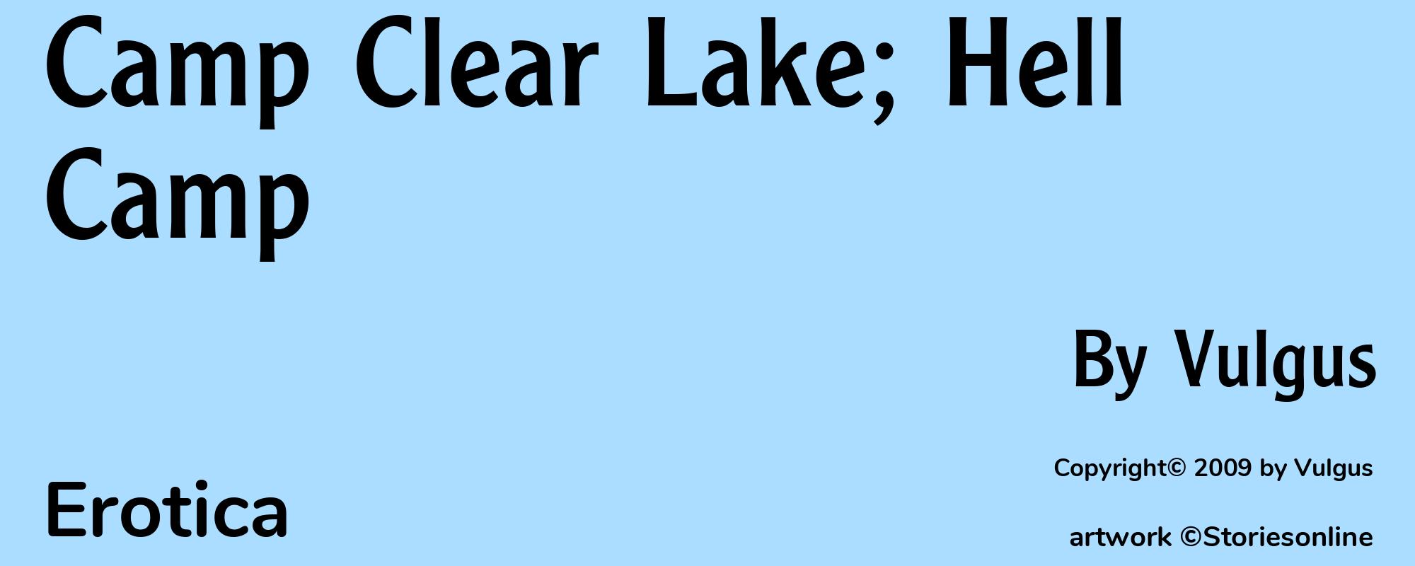 Camp Clear Lake; Hell Camp - Cover