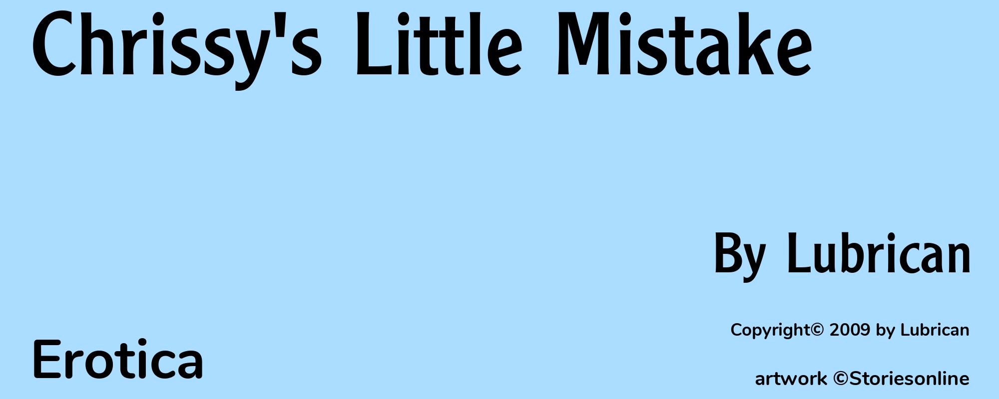 Chrissy's Little Mistake - Cover