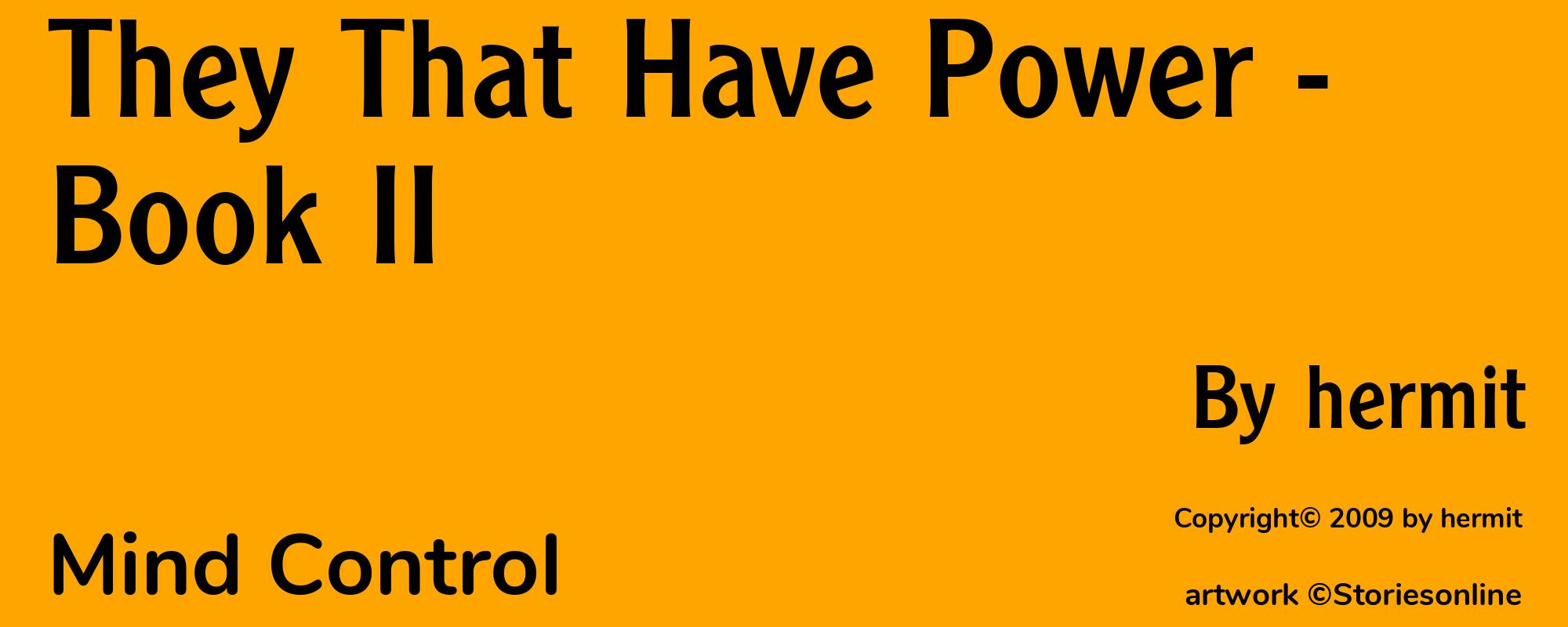 They That Have Power - Book II - Cover