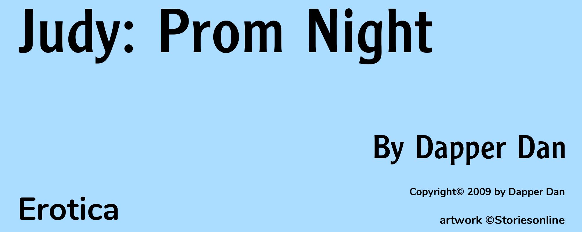 Judy: Prom Night - Cover