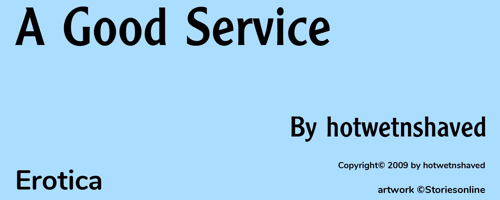 A Good Service - Cover