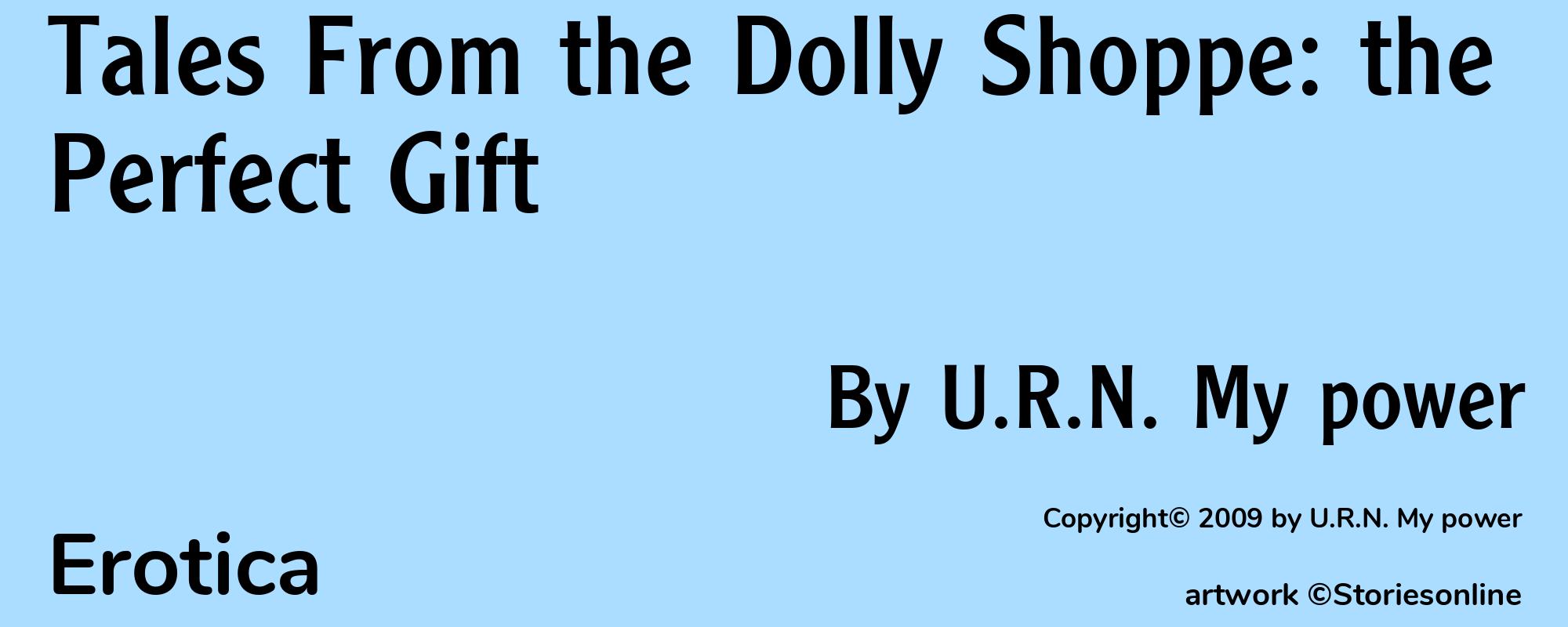 Tales From the Dolly Shoppe: the Perfect Gift - Cover