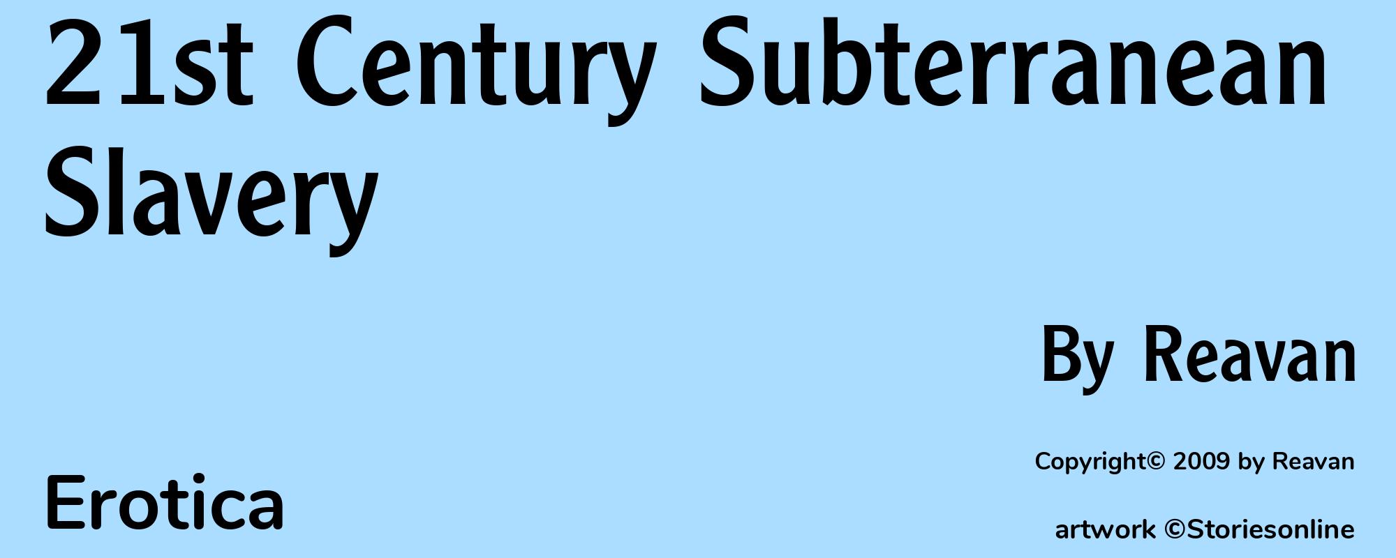 21st Century Subterranean Slavery - Cover