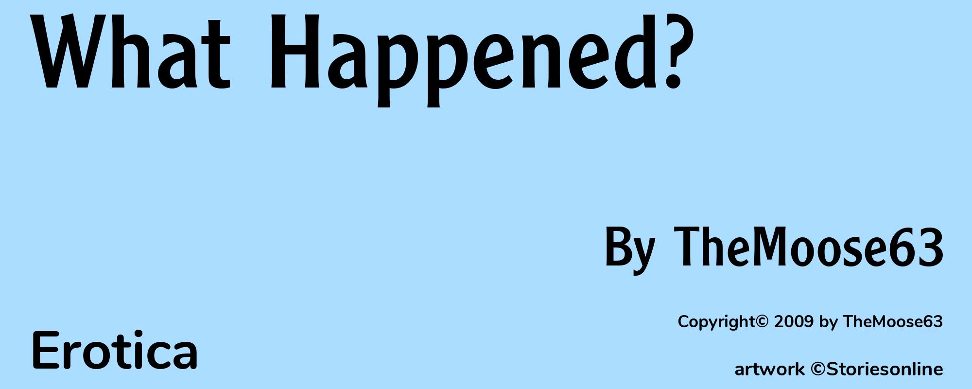 What Happened? - Cover