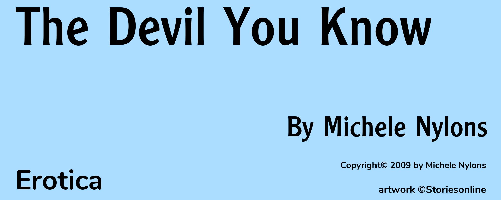 The Devil You Know - Cover