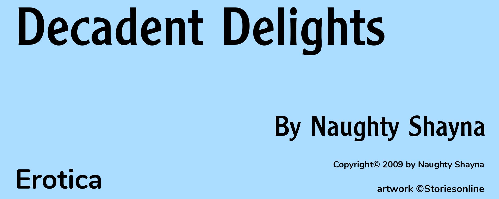 Decadent Delights - Cover