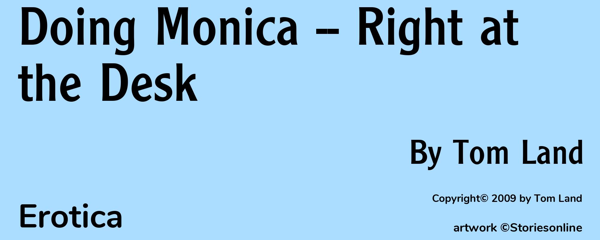 Doing Monica -- Right at the Desk - Cover