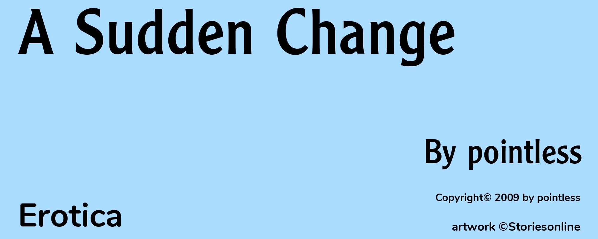 A Sudden Change - Cover