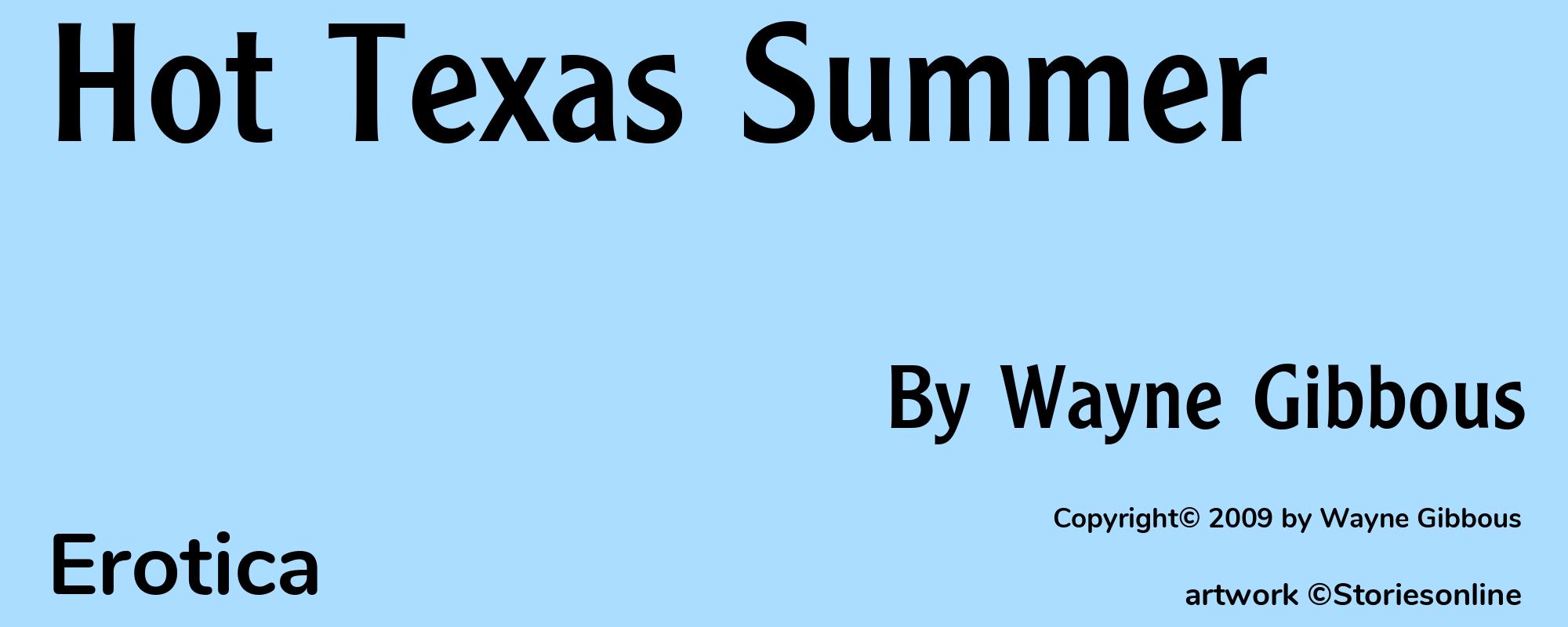 Hot Texas Summer - Cover