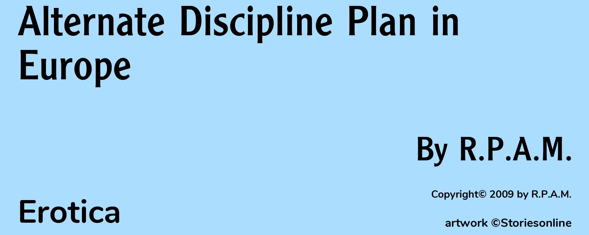 Alternate Discipline Plan in Europe - Cover