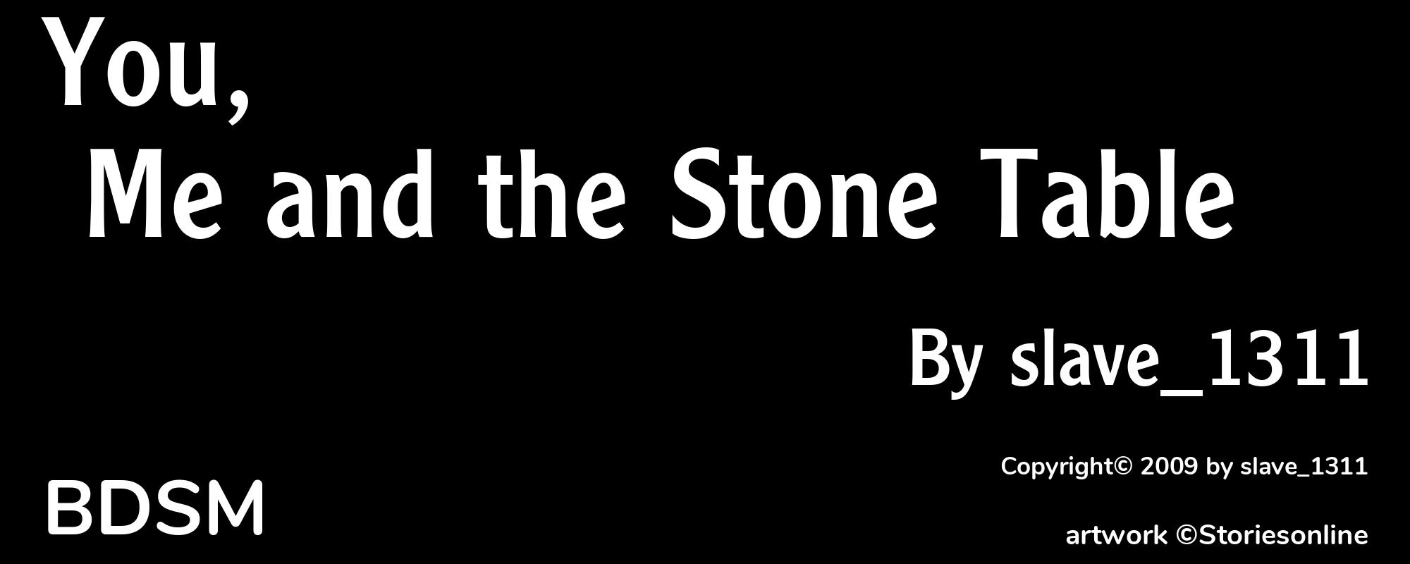 You, Me and the Stone Table - Cover