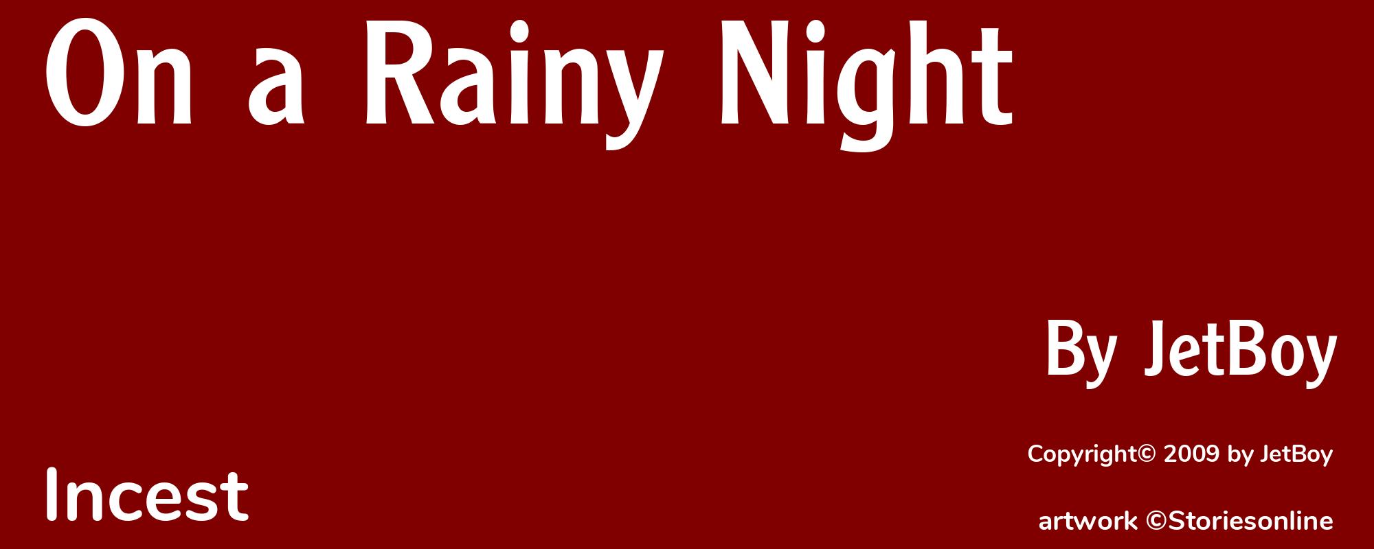 On a Rainy Night - Cover