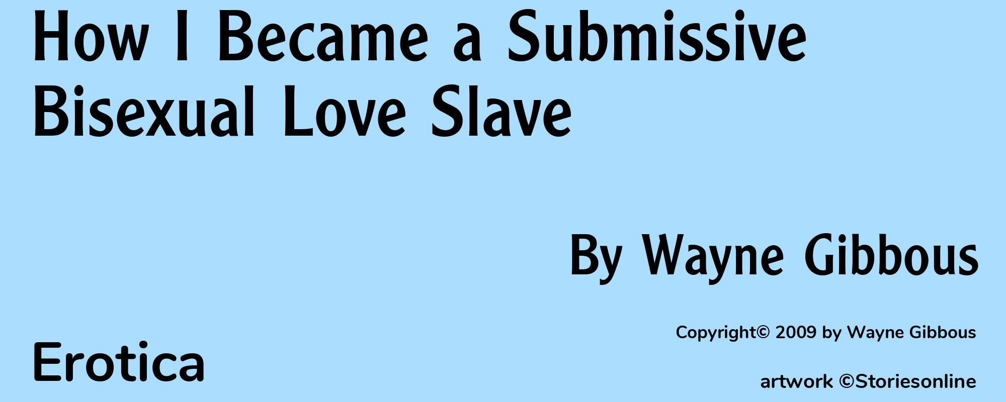 How I Became a Submissive Bisexual Love Slave - Cover