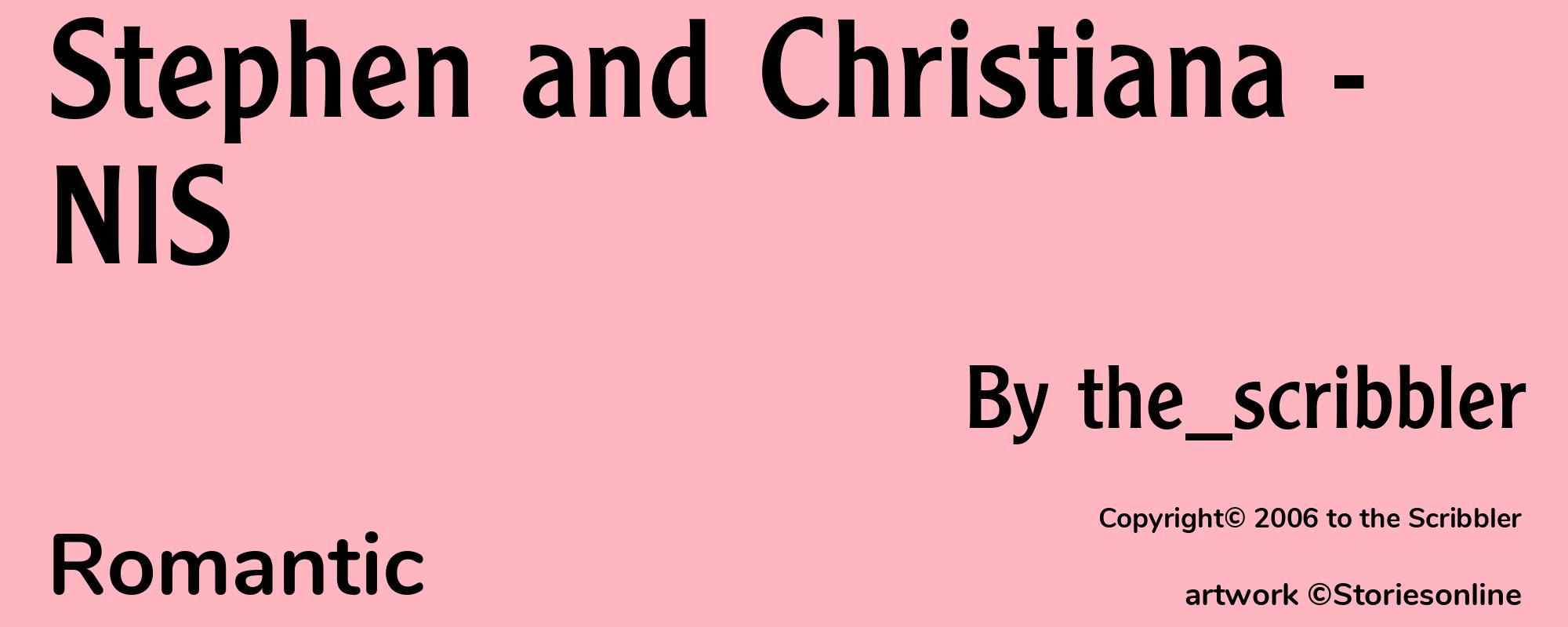 Stephen and Christiana - NIS - Cover