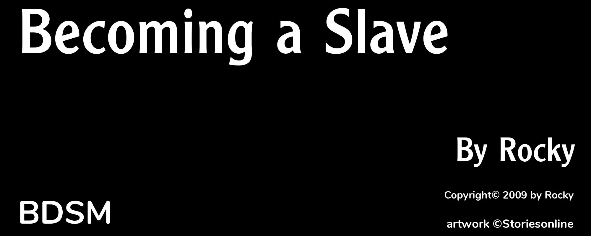 Becoming a Slave - Cover
