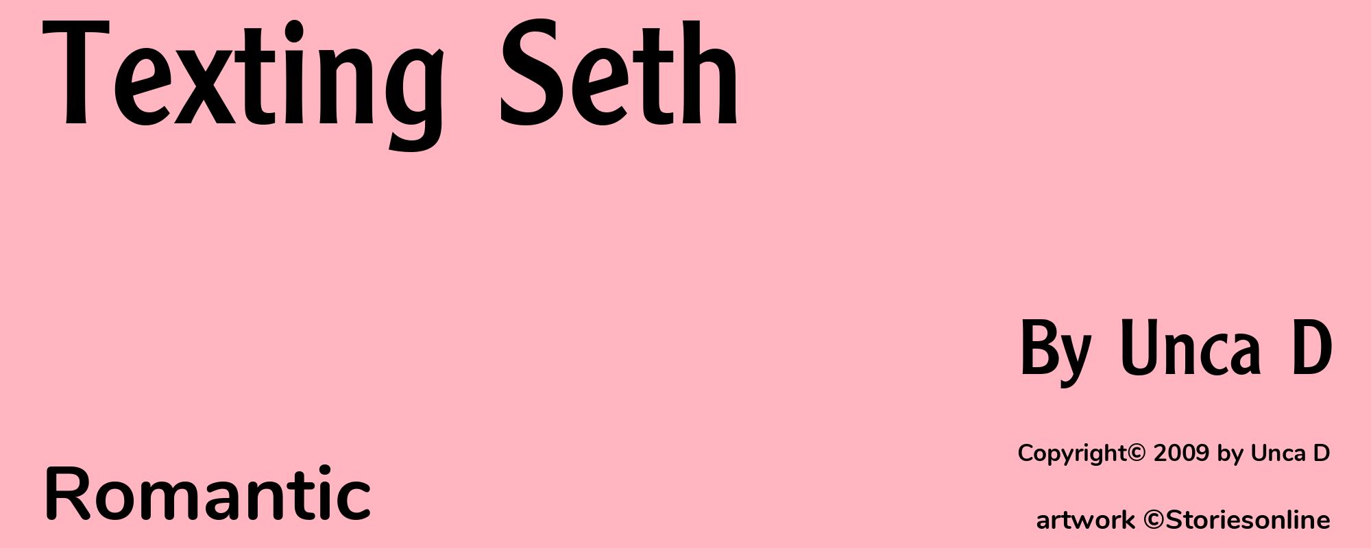 Texting Seth - Cover
