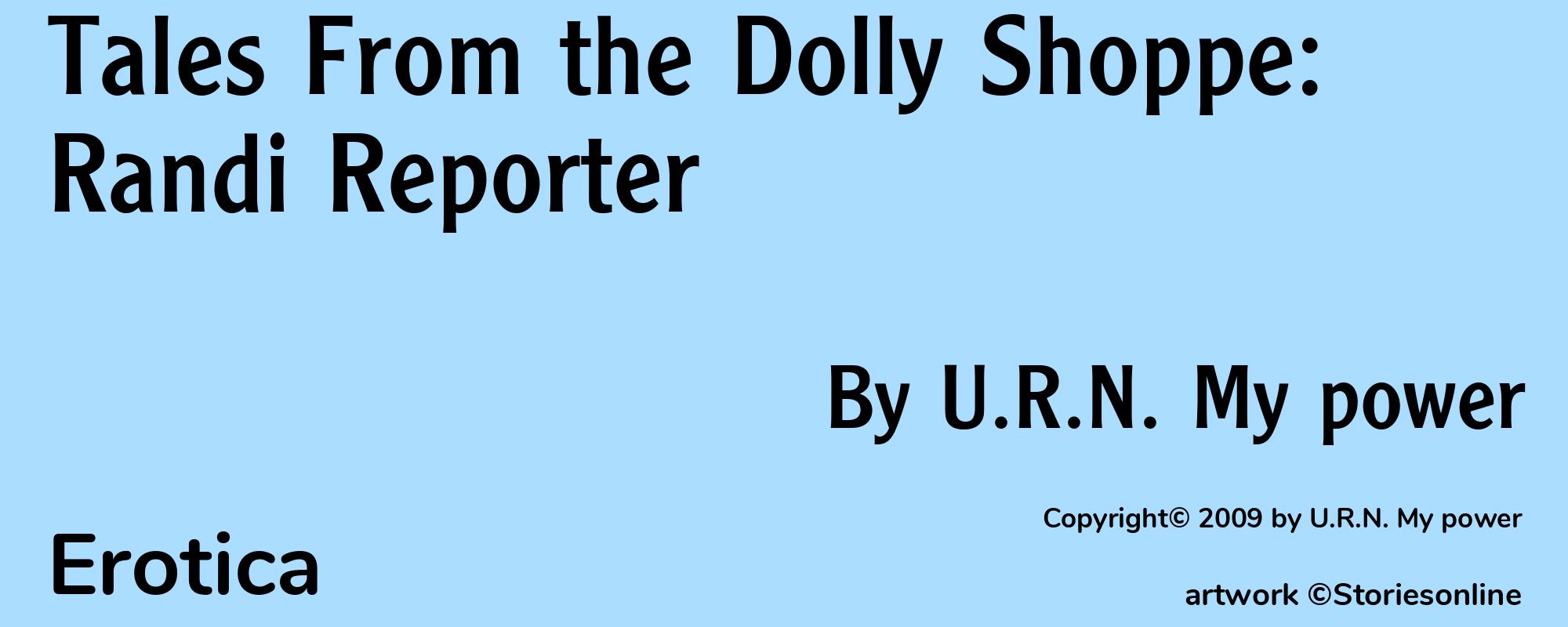 Tales From the Dolly Shoppe: Randi Reporter - Cover
