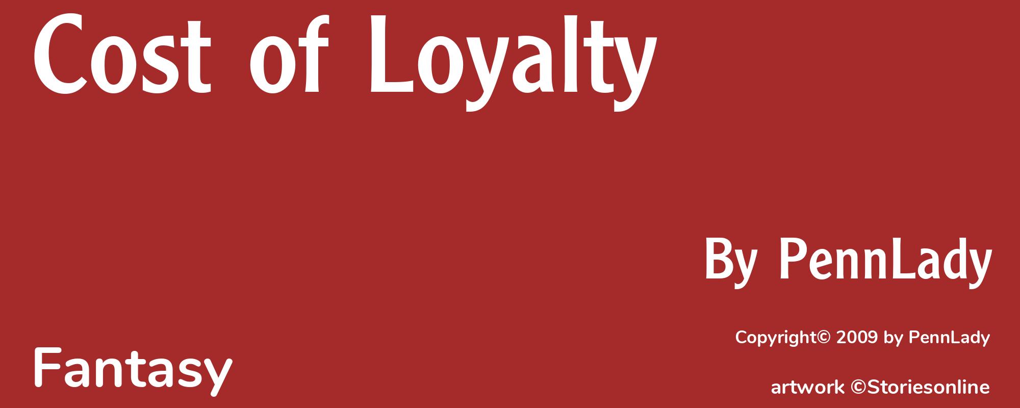 Cost of Loyalty - Cover