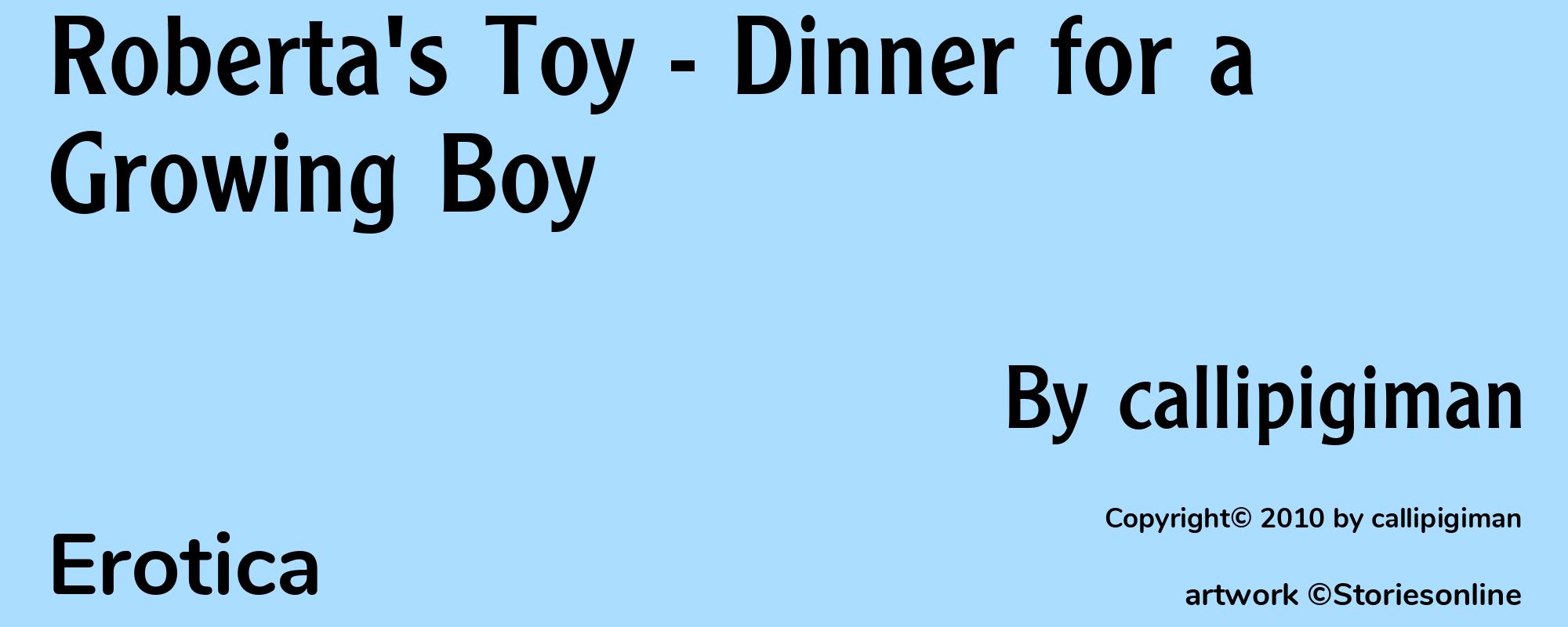 Roberta's Toy - Dinner for a Growing Boy - Cover