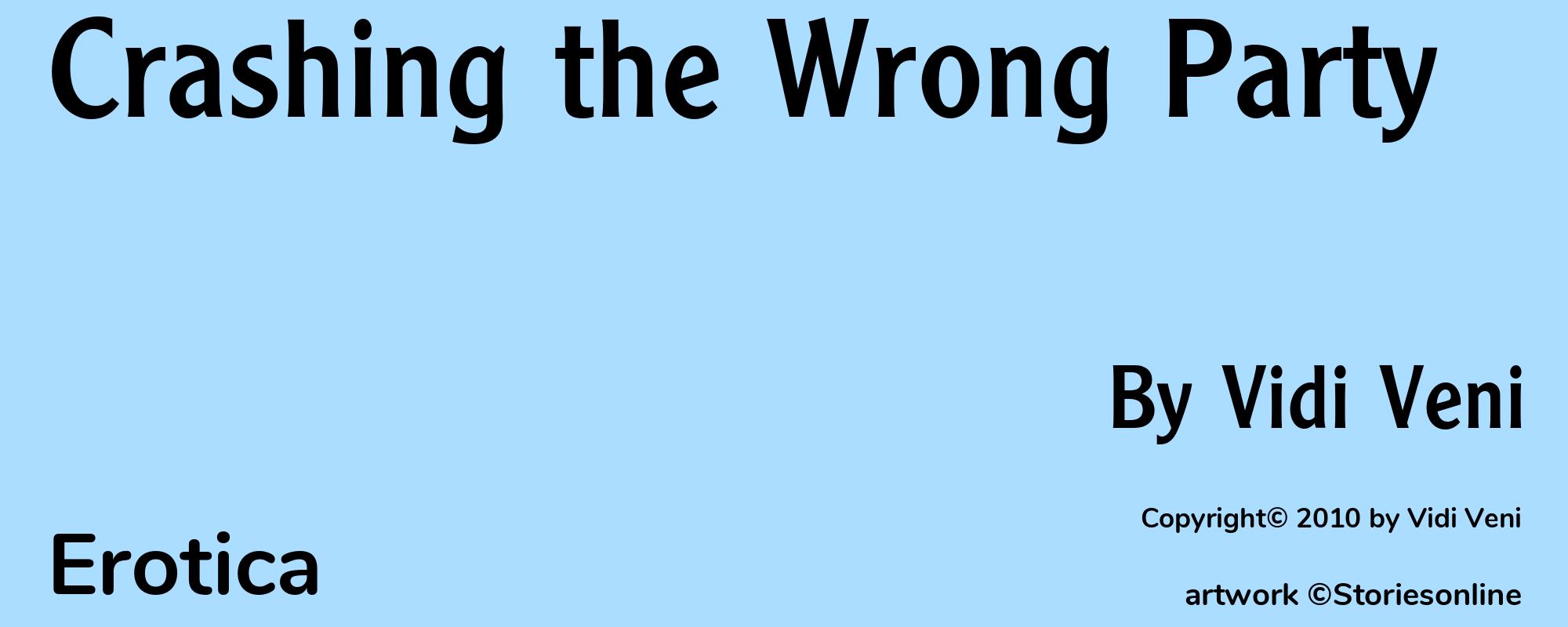 Crashing the Wrong Party - Cover