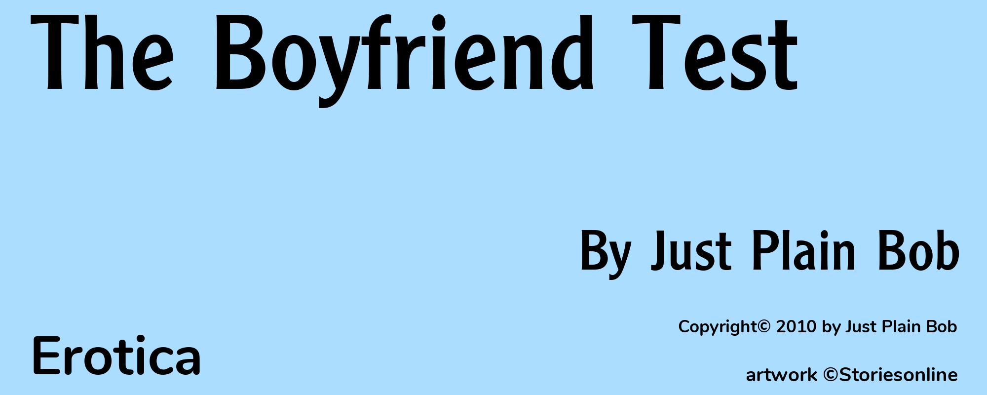 The Boyfriend Test - Cover