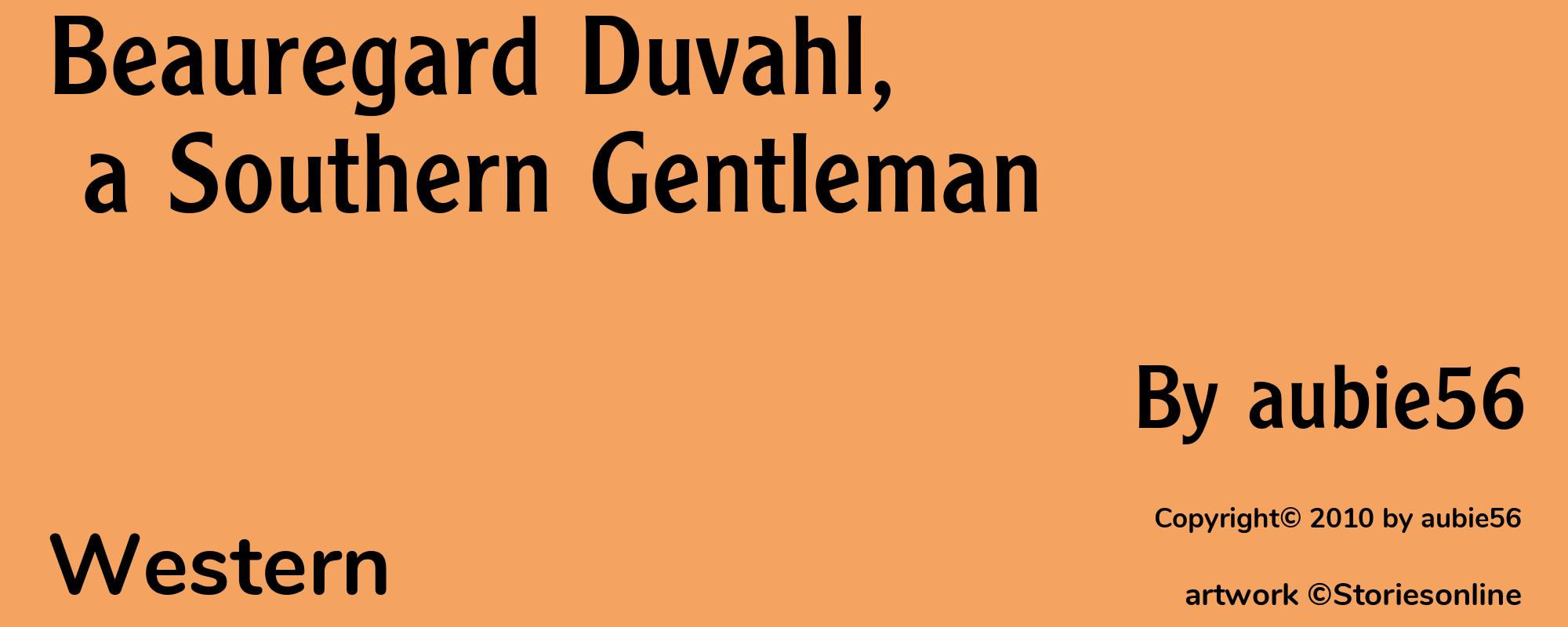 Beauregard Duvahl, a Southern Gentleman - Cover